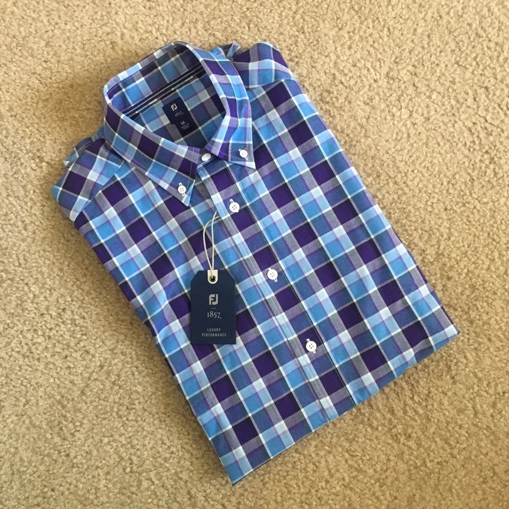Footjoy 1857 Plaid Buttondown